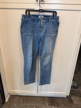 PAIGE Light Blue Ankle Cropped Jeans
